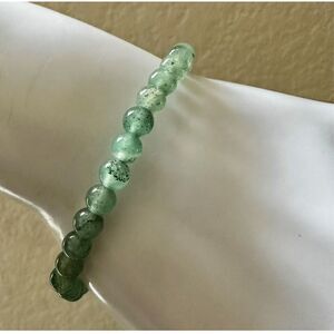 Chlorite Phantom Quartz Bead Bracelet – Garden Quartz